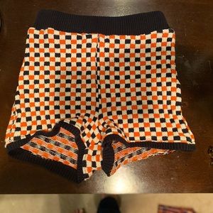 zara checkered shorts